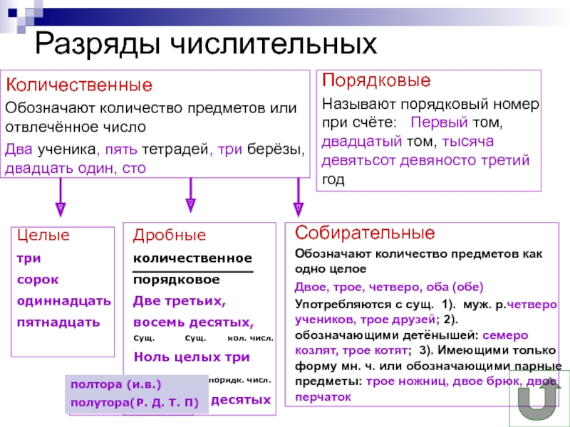 6 класс разряды числительных презентация