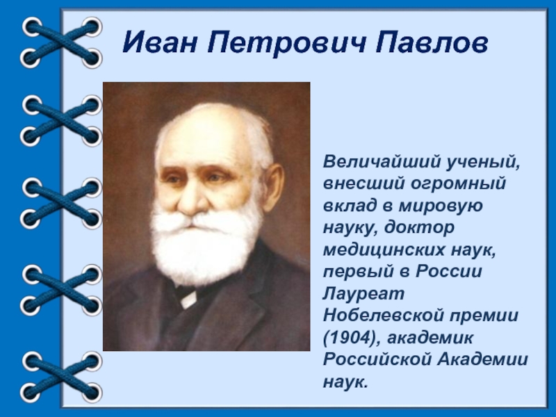 Иван петрович павлов презентация по биологии