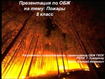 Презентация по ОБЖ на тему Пожары 8 класс