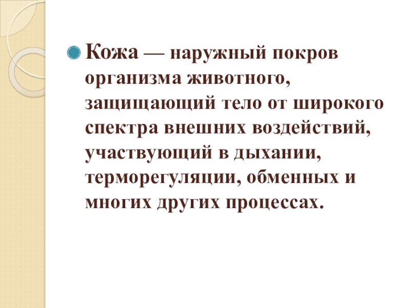 Презентация по биологии кожа