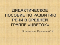 Дидактичсекое пособие по развитию речи в средней группе