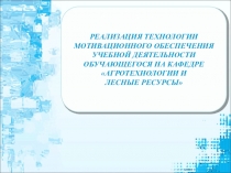 ТЕХНОЛОГИИ МОТИВАЦИОННОГО ОБЕСПЕЧЕНИЯ УЧЕБНОЙ ДЕЯТЕЛЬНОСТИ