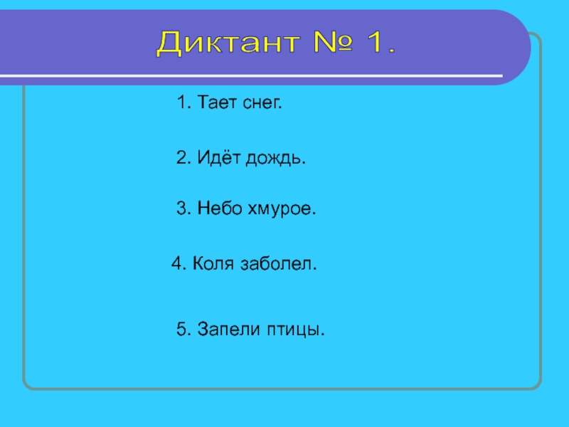 Презентация зрительный диктант 1 класс по русскому языку