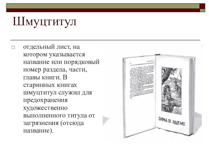 Рисунок на титуле книги