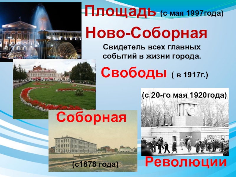 Презентация площади. Презентация площади Пензы. Площадь Ново-Соборная городок Центральная города. Важные события в жизни города Москвы. Какой город называют городом свободы.