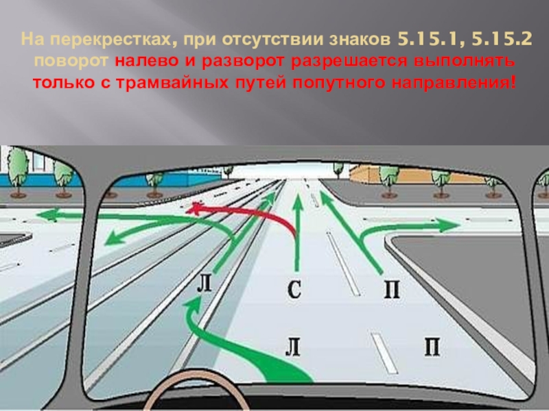 Разворот 2 1. Разворот с трамвайных путей попутного направления. Знаки съезда с трамвайных путей. Поворот с трамвайных путей налево без наличия знаков. Съезд с трамвайных путей на полосу.