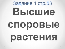 Презентация по биологии на тему Высшие споровые растения
