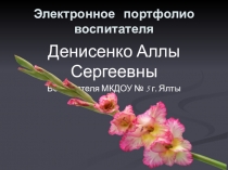 Презентация воспитателя МКДОУ №5 Портфолио
