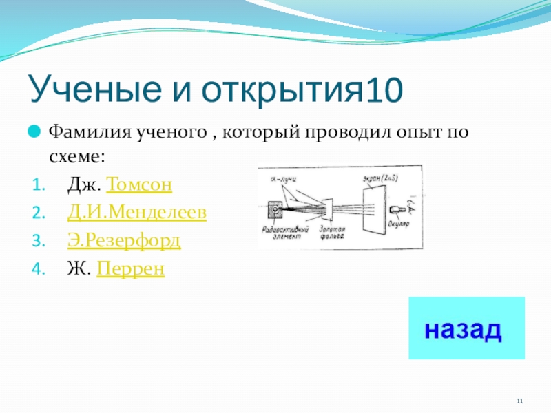 Схема атома перрена