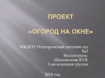 Проект Огород на окне