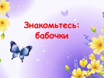 Презентация к занятию Детям о бабочках