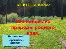 Детская презентация по окружающему миру на тему Разнообразие природы родного края (2 класс)