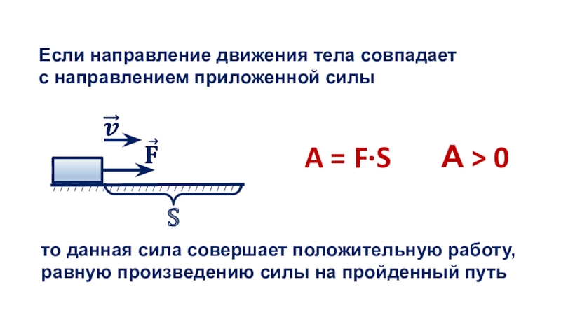 Работа равна силе на перемещение