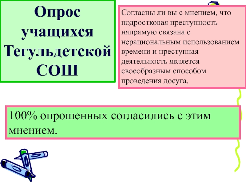 Подростковая преступность проект опрос