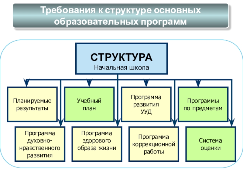 Требование к структуре программы. Структура учебной программы в начальной школе. Структура начальной школы. Структура образовательной программы. Структура учебно-программной документации.