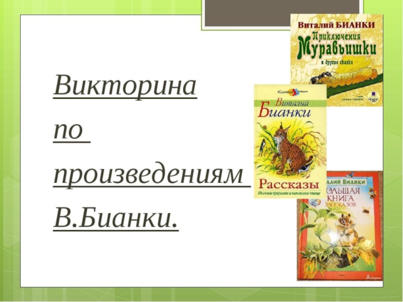 Презентация по творчеству бианки