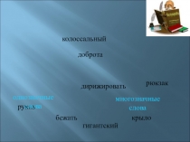 Презентация по русскому языку Слова однозначные и многозначные