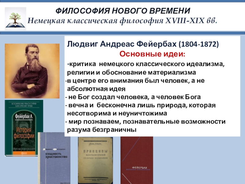 Фейербах и конец классической немецкой философии. Немецкая классическая философия Фейербах. Представители немецкой классической философии.