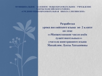 Презентация по английскому языку на тему Множественное число имен существительных