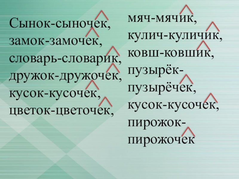 Суффикс в слове кусочек. Замочек суффикс. Дружочек суффикс. Суффикс в слове замочек. Замочек проверочное слово.