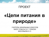 Презентация по проектной деятельности Цепи питания в природе 2 класс