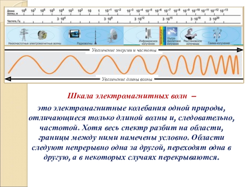 На рисунке изображена шкала электромагнитных волн пользуясь шкалой