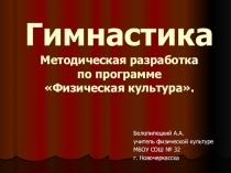 Презентация по физической культуре на тему Гимнастика