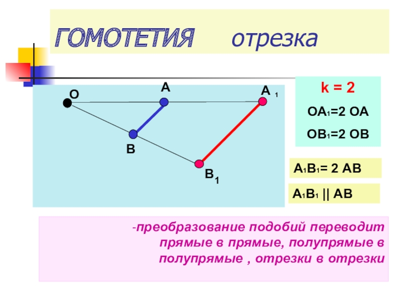 Движение отрезка. Гомотетия геометрия 9 класс. Гомотетия k 1/2. Гомотетия с коэффициентом -1. Гомотетия k -2.