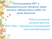 Биология 11 класс лабораторная работа