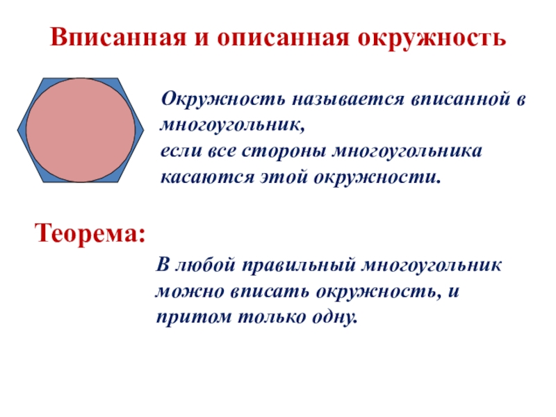 Описанная окружность презентация