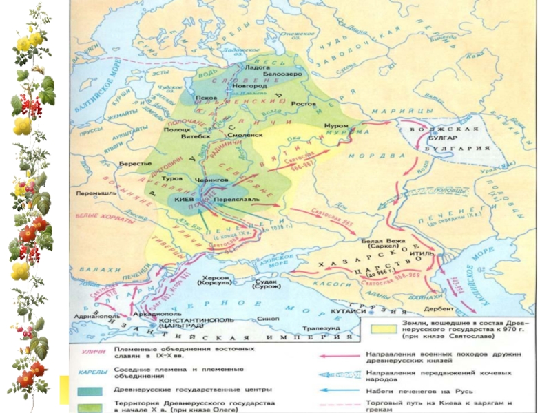 История 6 класс карта восточные славяне