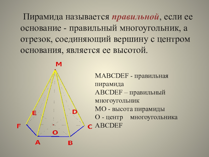 Презентация на тему пирамида геометрия