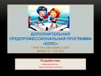 Презентация дополнительной предпрофессиональной программы Бокс