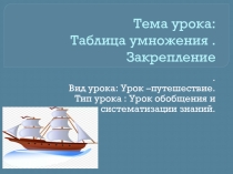 Презентация к уроку математики 3 класса Таблица умножения.Закрепление