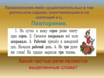 Презентация урока по русскому языку Правописание безударных окончаний существительных в творительном падеже