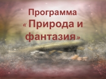 Презентация программы экологического воспитания детей с ОВЗ Природа и фантазия