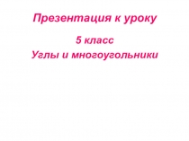 Презентация к уроку по теме Углы и многоугольники