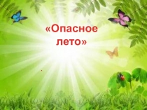 Опасности лета