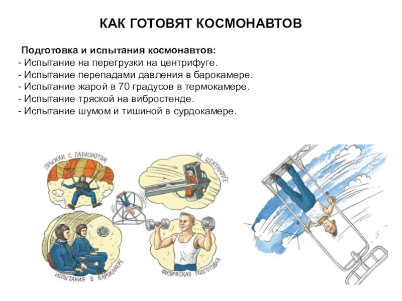 Проблемы подготовки космонавтов к длительным космическим полетам презентация