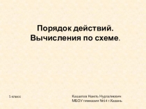 Презентация по математике Порядок действий. Вычисления по схеме (5 класс)