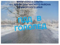 Окружающий мир. Наша безопасность. Презентация ППД в гололёд.