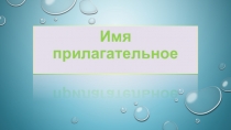 Презентация по русскому языку на тему Прилагательное