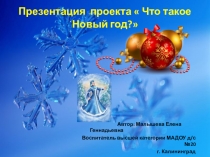 Презентация проекта первой младшей группы Что такое Новый год