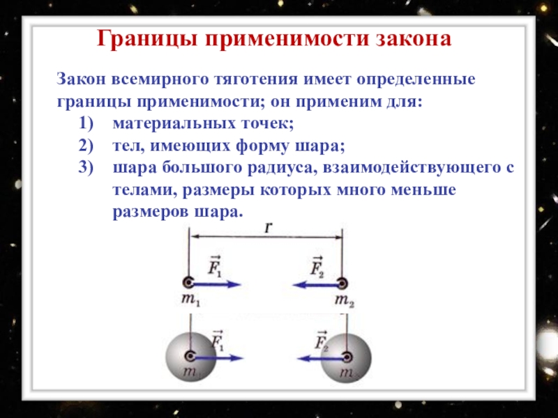 Практическое задание по теме Уточнение закона всемирного тяготения