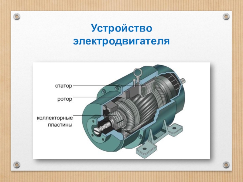 Основные части электродвигателя схема