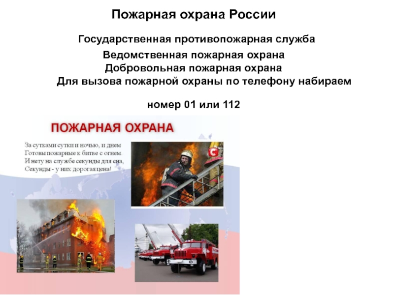 Пожарная организация рф. Пожарная охрана презентация. Организация пожарной охраны. Задачи пожарной охраны. Государственная пожарная охрана.
