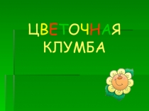 Презентация . Открытка к 8 марта Цветочная клумба