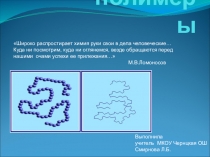 Презентация по теме Полимеры (химия, 10 кл)