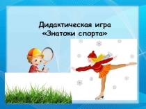 Дидактическая игра Знатоки спорта