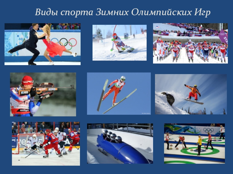 Зимние игры какие виды есть. Зимние виды спорта. Виды зимних Олимпийских игр. Виды зимних видов спорта. Зимние и летние игры.